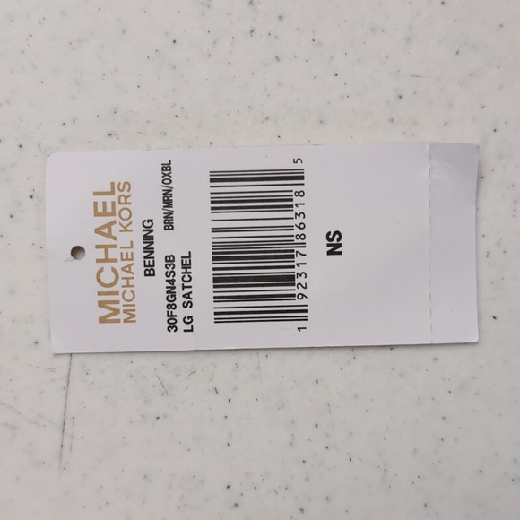 Michael Kors Benning Satchel Maroon & Brown Tote Bag - Picture 15 of 15